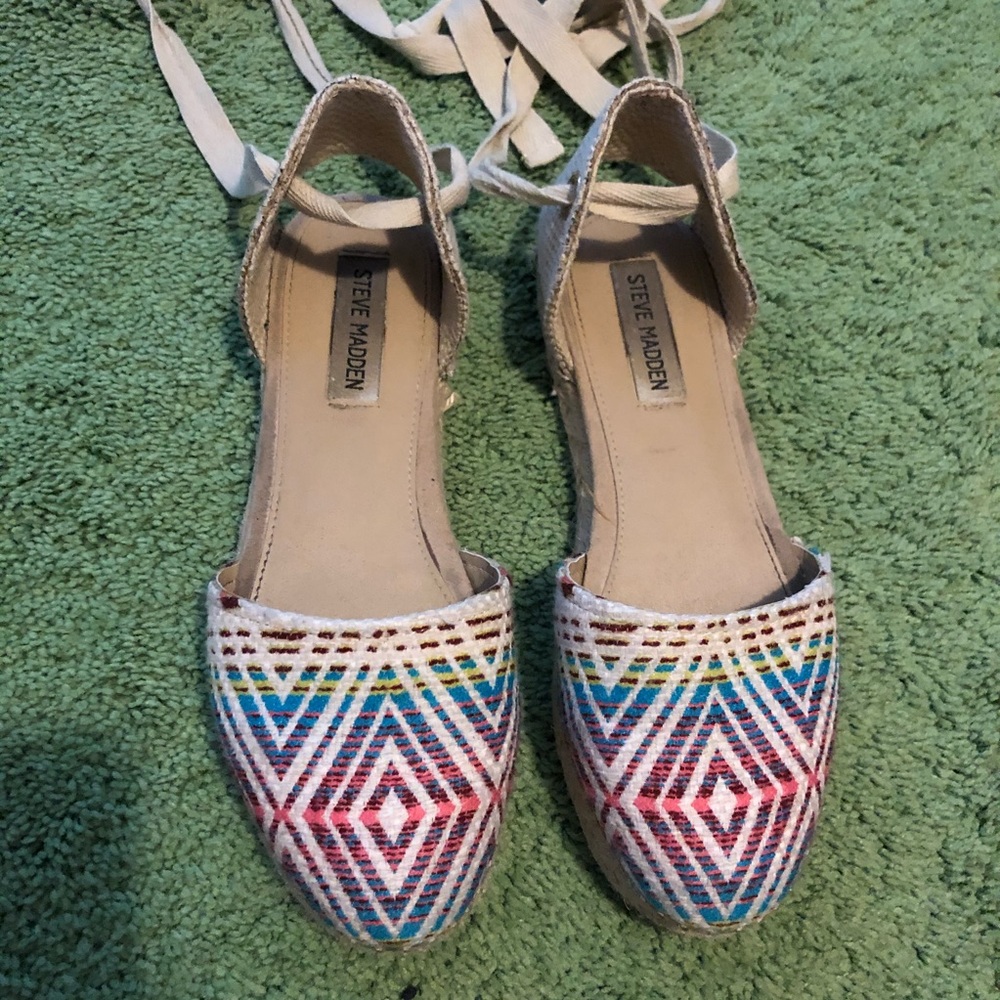 Steve Madden rainbow espadrilles